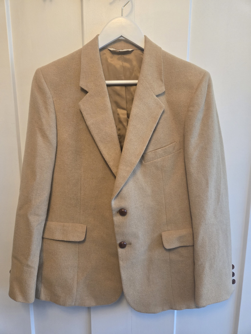 Nordstrom Vintage Camel Hair  Two-Button Blazer